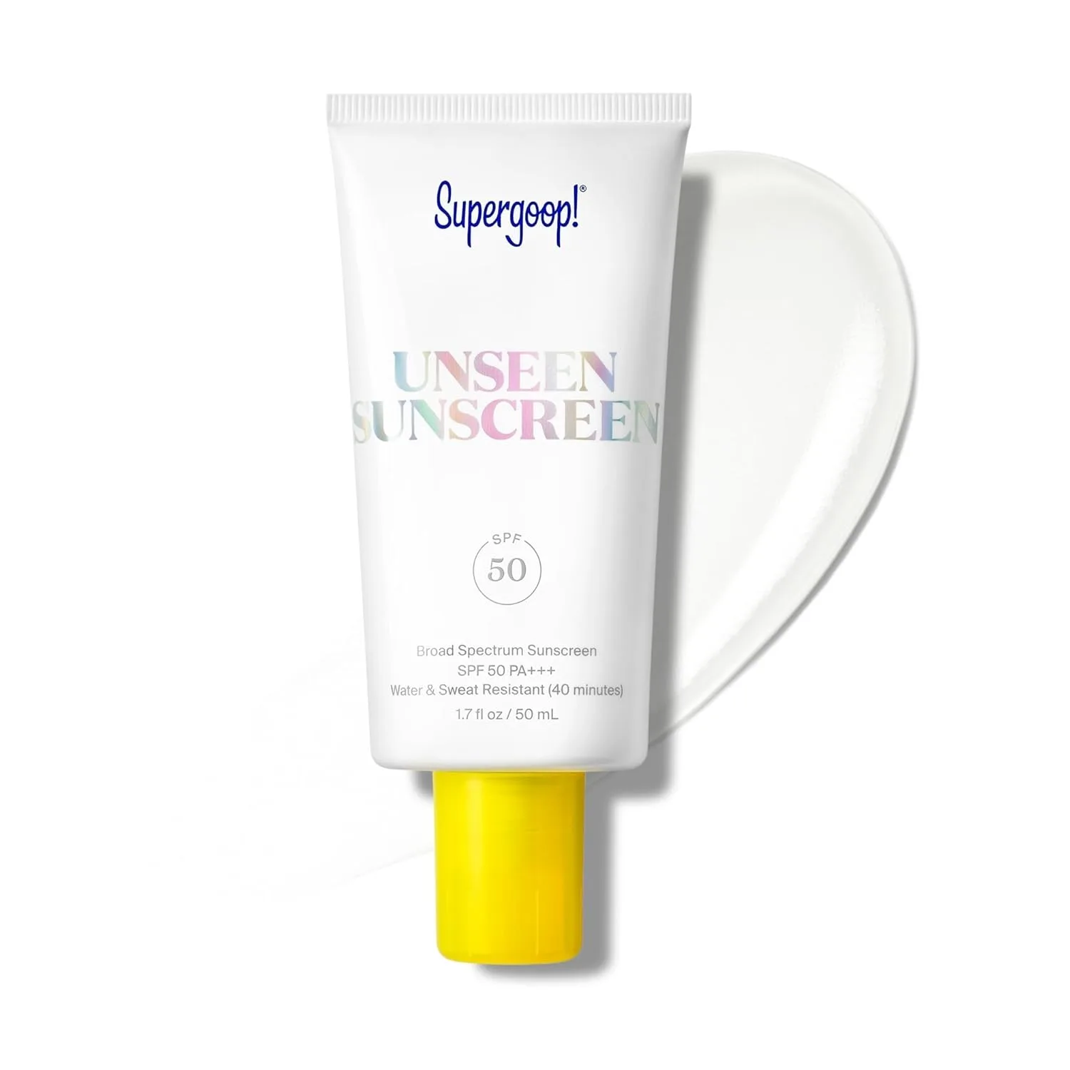Supergoop! Unseen Sunscreen - SPF 50 - Clear & Invisible Face Sunscreen + Broad Spectrum + Makeup-Gripping Primer - Weightless, Scentless, Oil Free