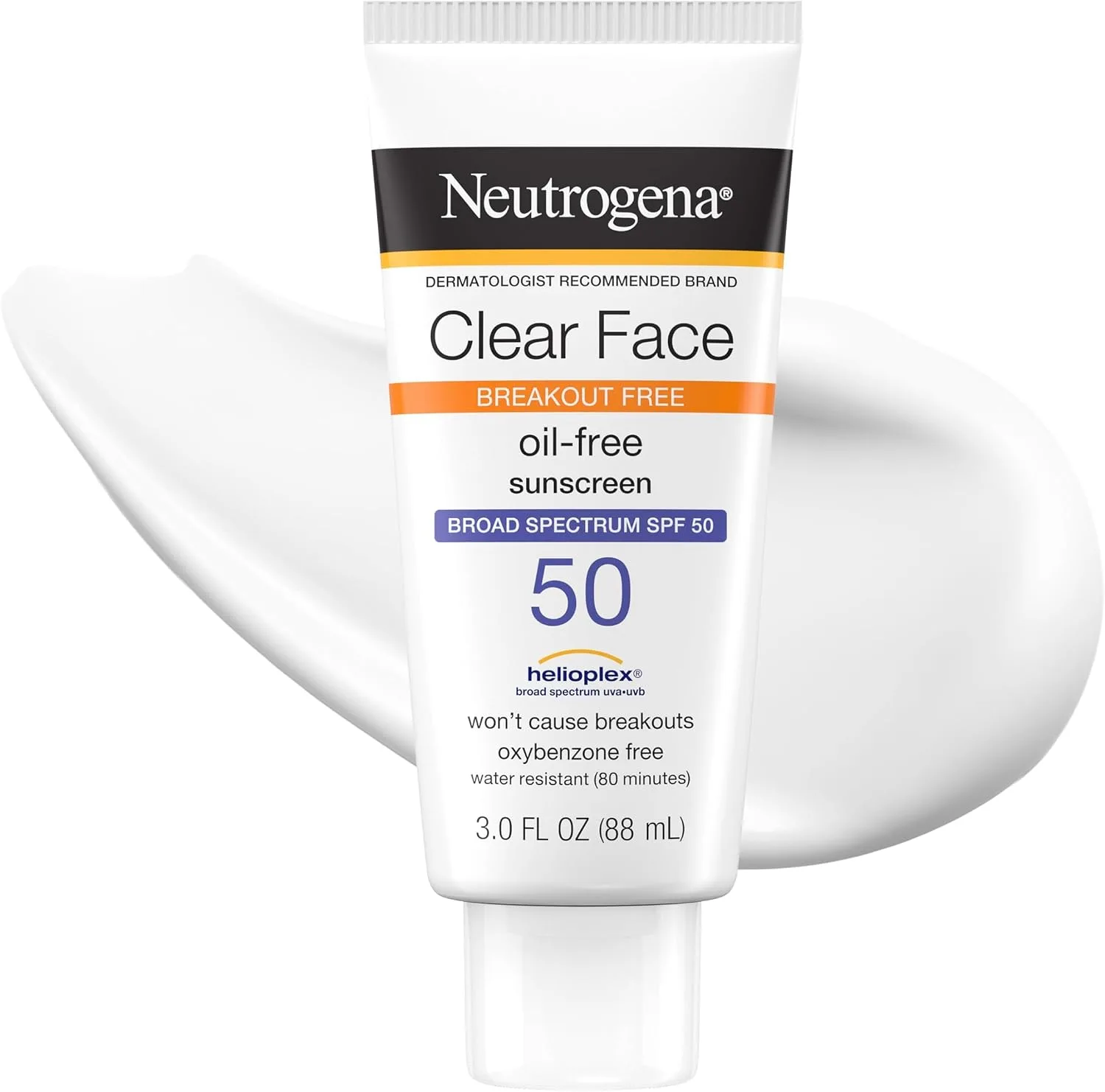 Neutrogena Clear Face Sunscreen Lotion SPF 50, 3 fl. oz